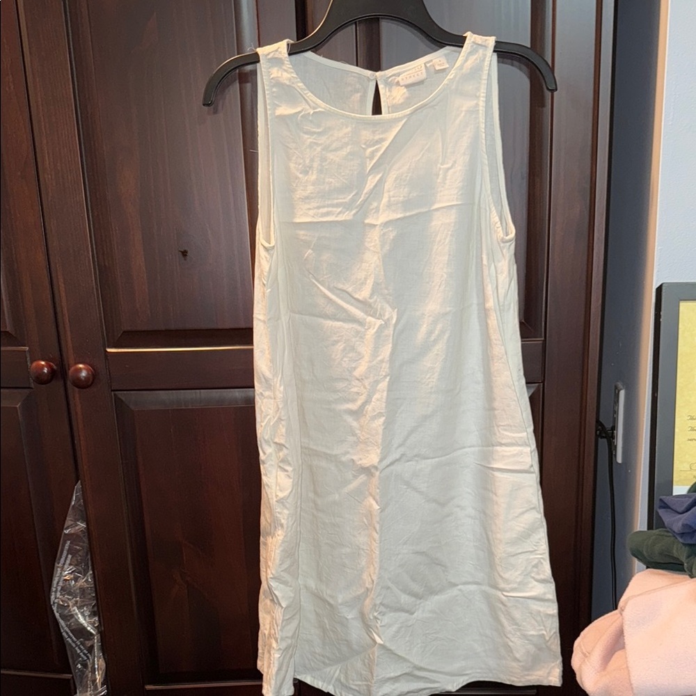 Sleeveless White Dress